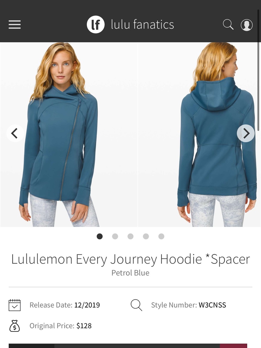 198-$65 *FREE SHIP* Lululemon Every Journey Hoodie *Spacer Petrol Blue Jacket 4